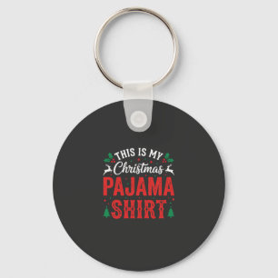 Kerst Pyjama Shirt Grappige Feestdag Sleutelhanger