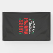 Kerst Pyjama Shirt Grappige Feestdag Spandoek (Horizontaal)