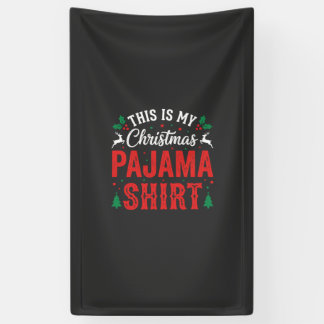 Kerst Pyjama Shirt Grappige Feestdag Spandoek