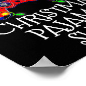 Kerst Pyjama Shirt Video Game Controller Santa Poster (Hoek)