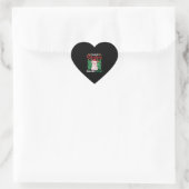 Kerst pyjama varken roze Shirt Hart Sticker (Tas)