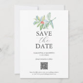 Kerst QR-code Bewaar de datums Save The Date (Voorkant)