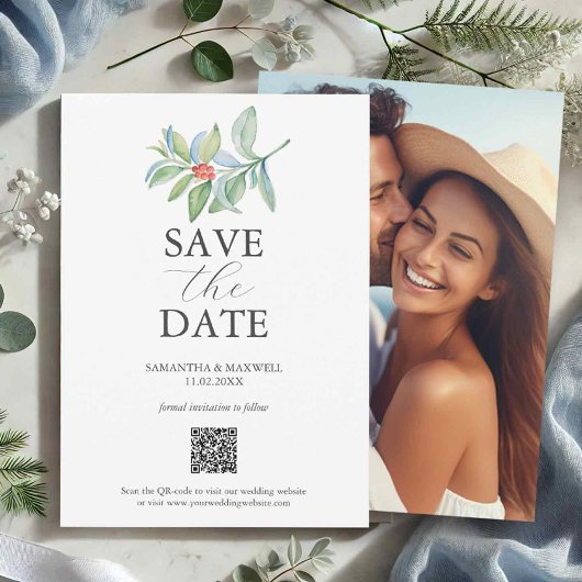 Kerst QR-code save the dates Date