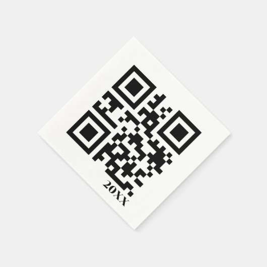 Kerst QR-code Servet (Hoek)