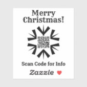 Kerst QR Code Sticker (Vel)