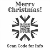 Kerst QR Code Sticker (Voorkant)