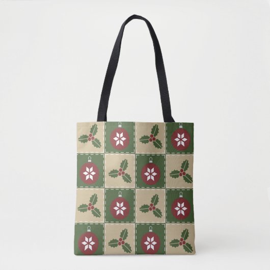 Kerst Quilt All-Over-Print tas (Voorkant)
