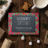 Kerst Quilt Chalkboard Christmas Kaart