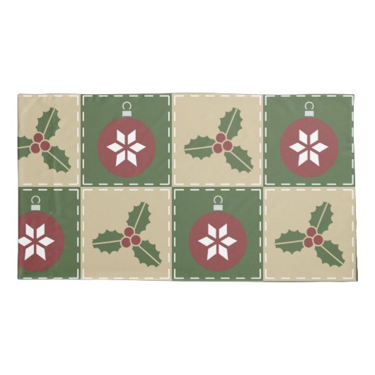 Kerst Quilt Kussensloop (Achterkant)