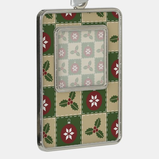 Kerst Quilt Lijst Ornament (Rechts)