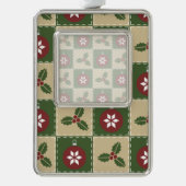 Kerst Quilt Lijst Ornament (Voorkant)