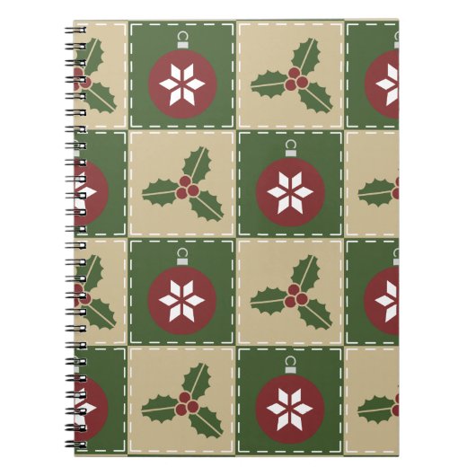 Kerst Quilt Notitieboek (Voorkant)