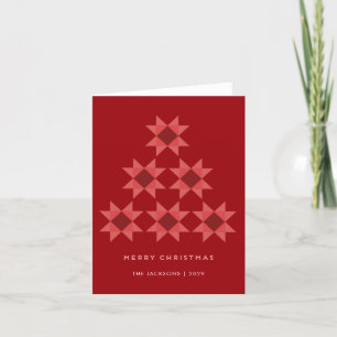 Kerst quilt ster Vakantiedesign Feestdagen Kaart