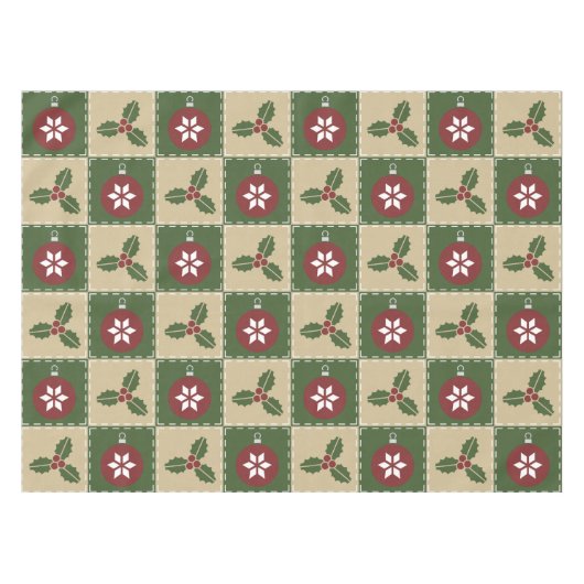 Kerst Quilt Tafelkleed (Voorkant (Horizontaal))