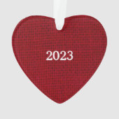 Kerst Quilters Patchwork Patronen Heart Ornament (achterkant)