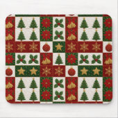 Kerst quilting vierkantjes muismat (Voorkant)