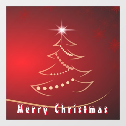 Kerst raam klampen mooie kerstboom raamsticker (Vel)