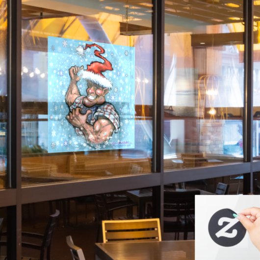 Kerst Raam Sticker (Restaurant Raam)