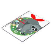 kerst raccoon notitieboek (Linkerzijde)