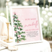 Kerst raden hoeveel sneeuwballen Baby shower Poster