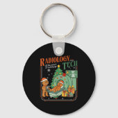Kerst Radiologie Tech Grappige Gingerman Rad Sleutelhanger (Voorkant)