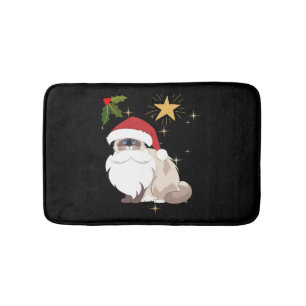 Kerst Ragdoll kat Badmat