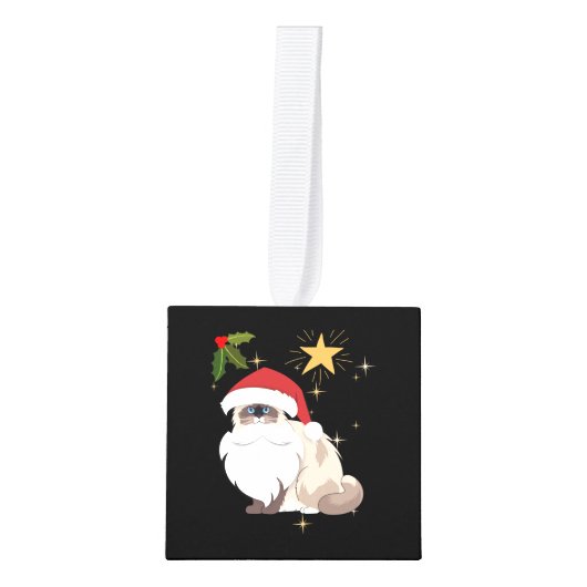 Kerst Ragdoll kat Decoratie (Voorkant)