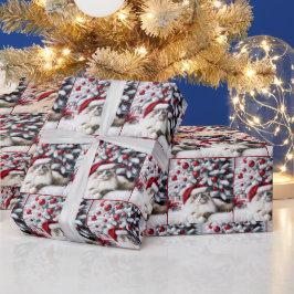 Kerst Ragdoll Kat In Een Kerstman Hoed Cadeaupapier