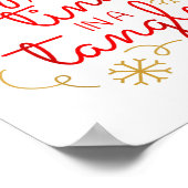 Kerst Raglan 'Tinsel niet in de knoop' Poster (Hoek)