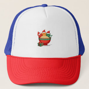 Kerst Ramen Kat Kerstman Anime Miauw Kitty Miauw C Trucker Pet