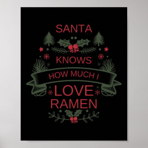 Kerst Ramen Liefhebbers Shirt Voor Comfort Foodies Poster