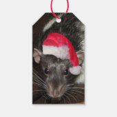 Kerst rat cadeau labels (verpakking van 10) cadeaulabel (Voorkant)