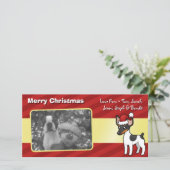 Kerst Rat Terrier / Toy Fox Terrier Feestdagenkaart (Staand voorkant)