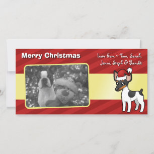 Kerst Rat Terrier / Toy Fox Terrier Feestdagenkaart
