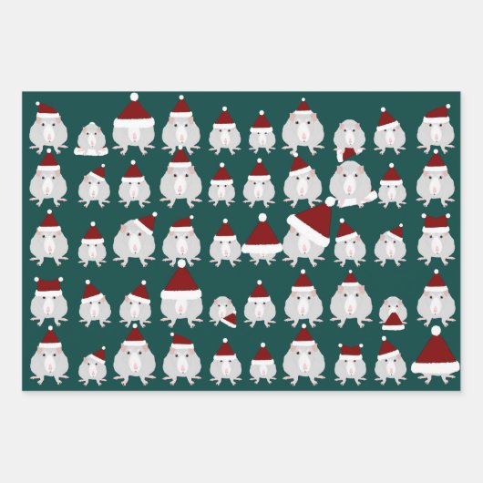 Kerst Ratten Verpakking Papieren Bladen Inpakpapier Vel (Voorkant 3)