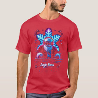 Kerst Rave Muziekgestival DJ Kerstman Raver Jingl T-shirt