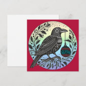 Kerst Raven met Ornament Feestdagenkaart (Voorkant / Achterkant)