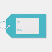 Kerst Reba de Koe Cadeaulabel (Achterkant Horizontaal)