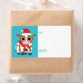 Kerst Reba de Koe Etiket (Insitu)