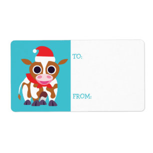 Kerst Reba de Koe Etiket