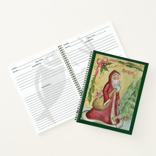 Kerst Recepten Kookboek Notitieboek (Binnen)