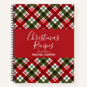 Kerst Recepten Plaid Notitieboek (Voorkant)