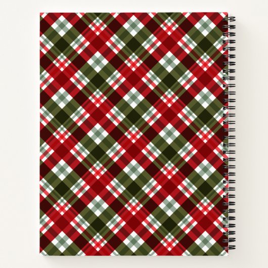 Kerst Recepten Plaid Notitieboek (Achterkant)