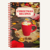 Kerst Recepten Retro Vakantie Recept Notitieboek (Voorkant)