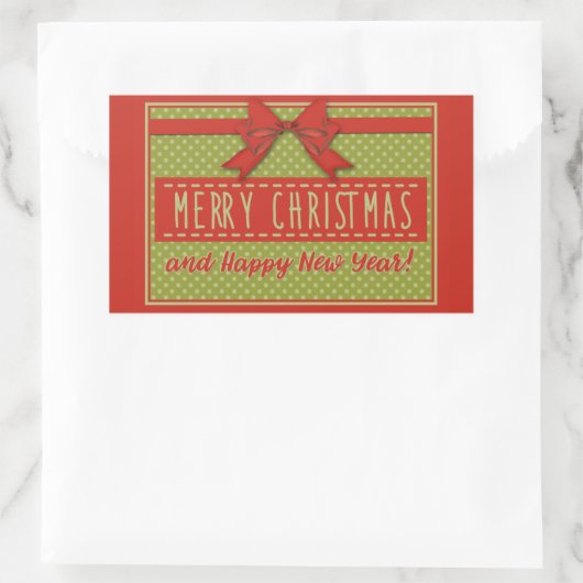  kerst rechthoekige sticker (Tas)