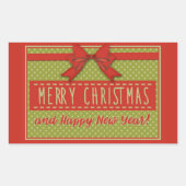  kerst rechthoekige sticker (Voorkant)