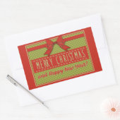  kerst rechthoekige sticker (Envelop)