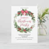 Kerst Red Berry krans Kaart (Staand voorkant)