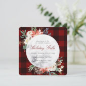 Kerst Red Buffalo Pset Wreate Kaart (Staand voorkant)