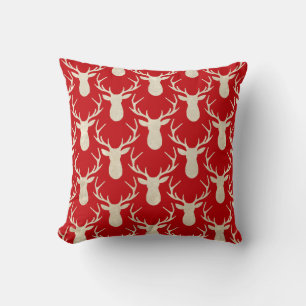 Kerst Red Deer Rustic Woodland Pillow Kussen